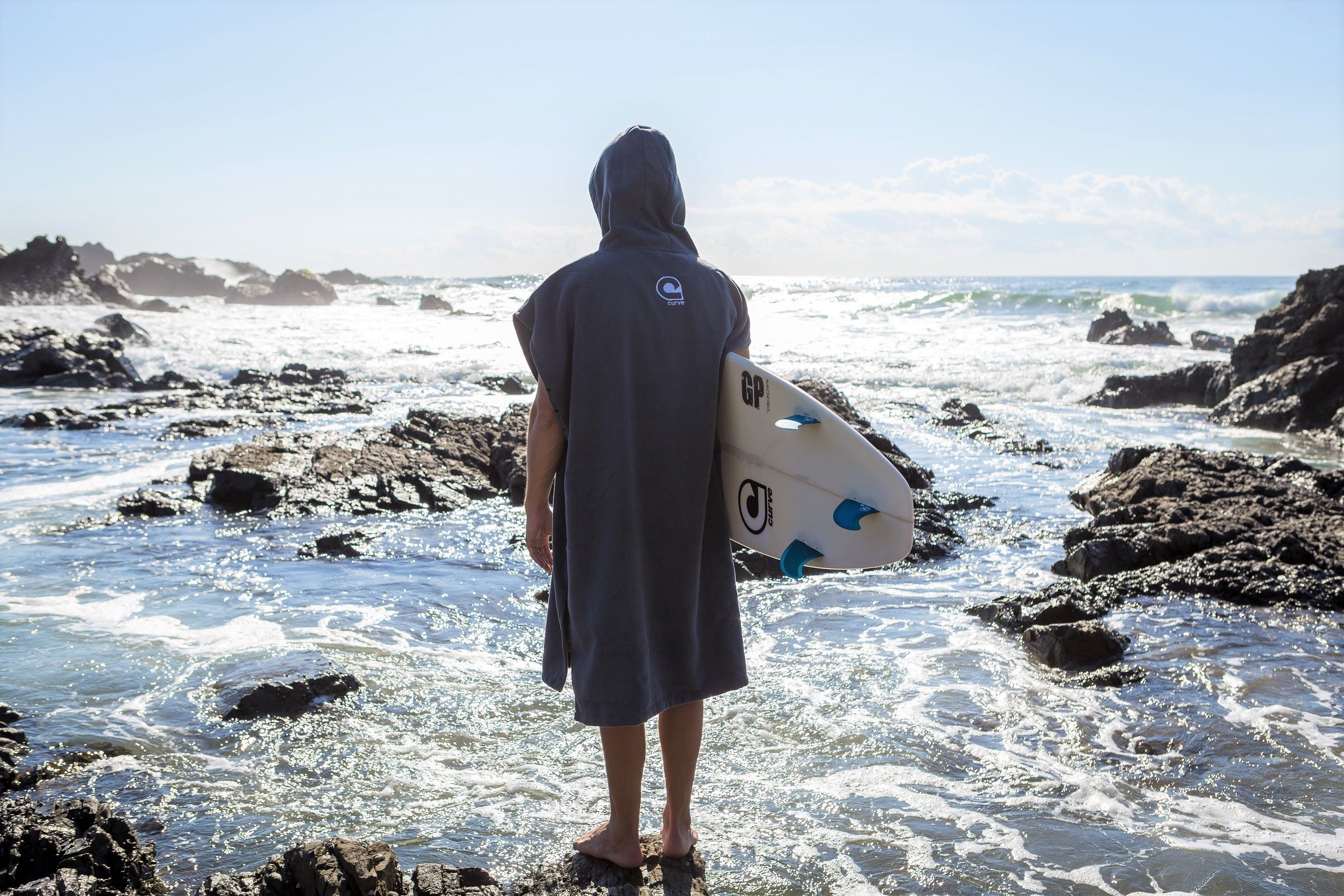 Hoody Towel - Poncho da surf con cappuccio da Ragazzo